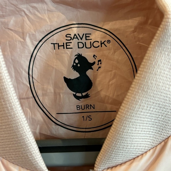 SAVE THE DUCK Sz S Refy Light Puffer Bomber Style Jacket Pink NEW WITH TAGS - Picture 4 of 16